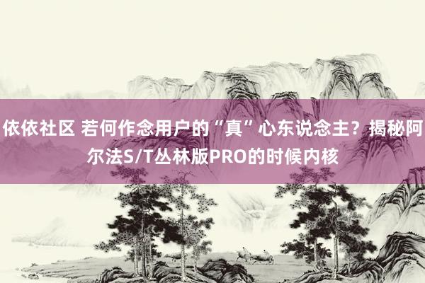 依依社区 若何作念用户的“真”心东说念主？揭秘阿尔法S/T丛林版PRO的时候内核